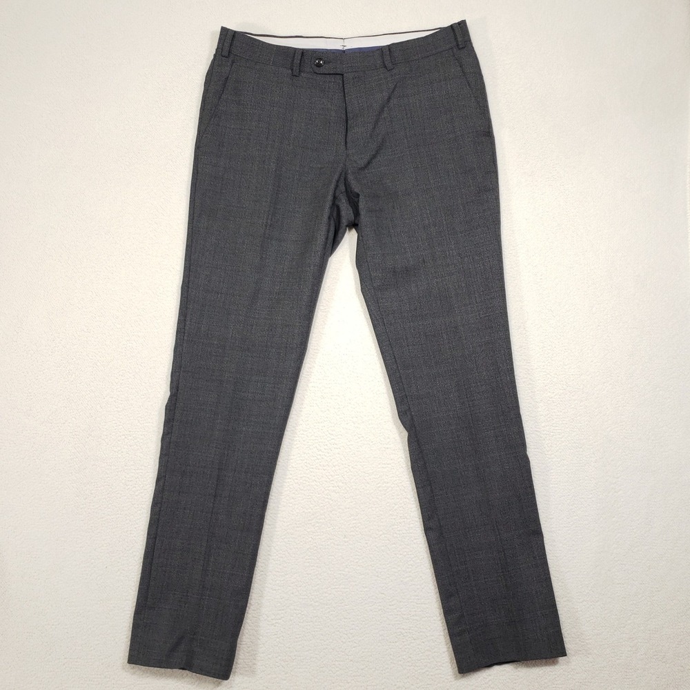Suitsupply Dress Pants Mens 34 Gray Wool Brescia Summer Weight Slim Fit Suit